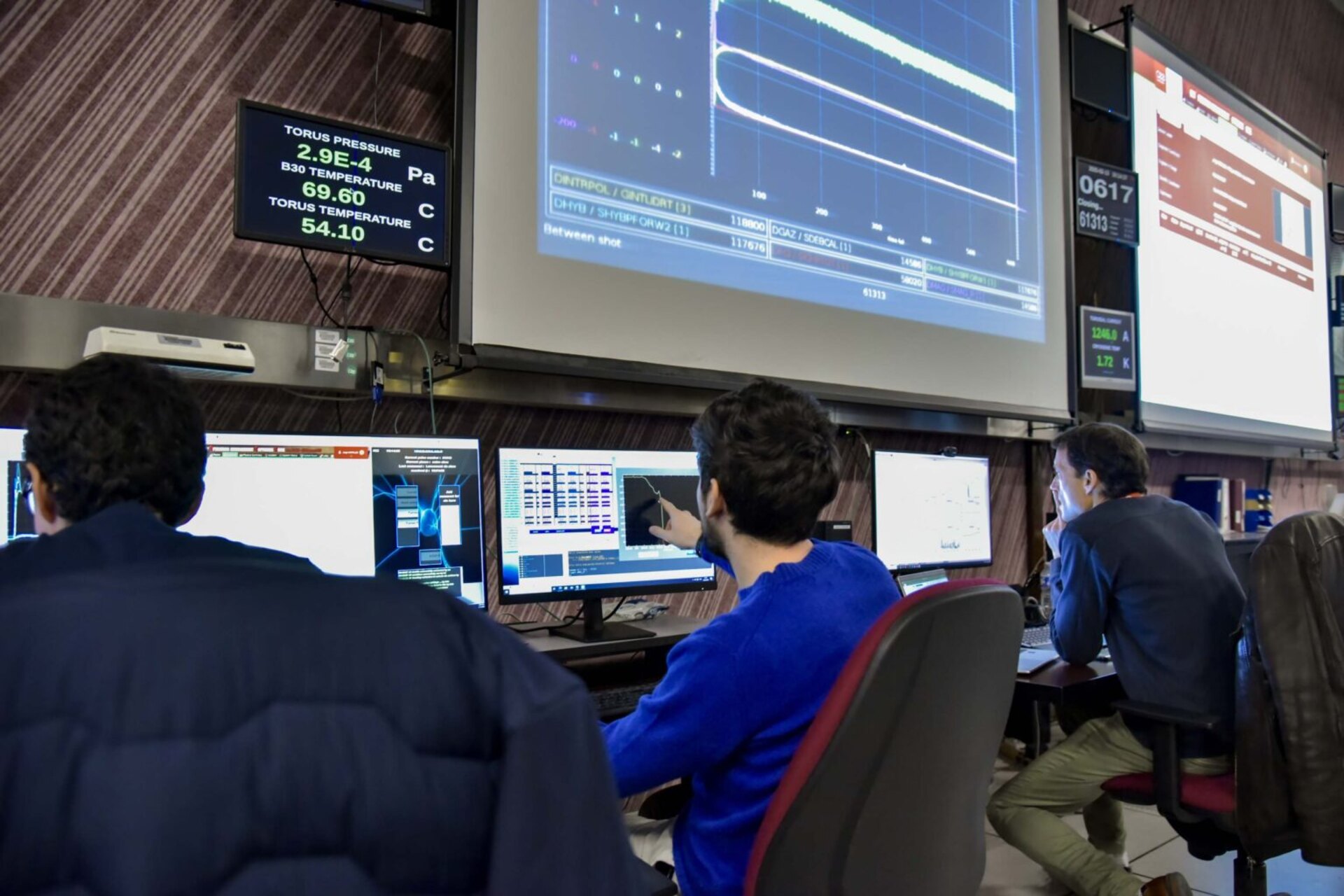 Plasma: Tim peneliti tokamak BARAT pada saat pencatatan di Cadarache